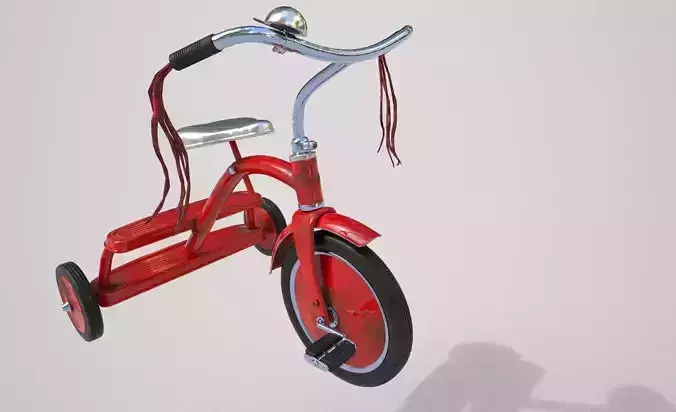 Tricycle Red  Zbrush Model