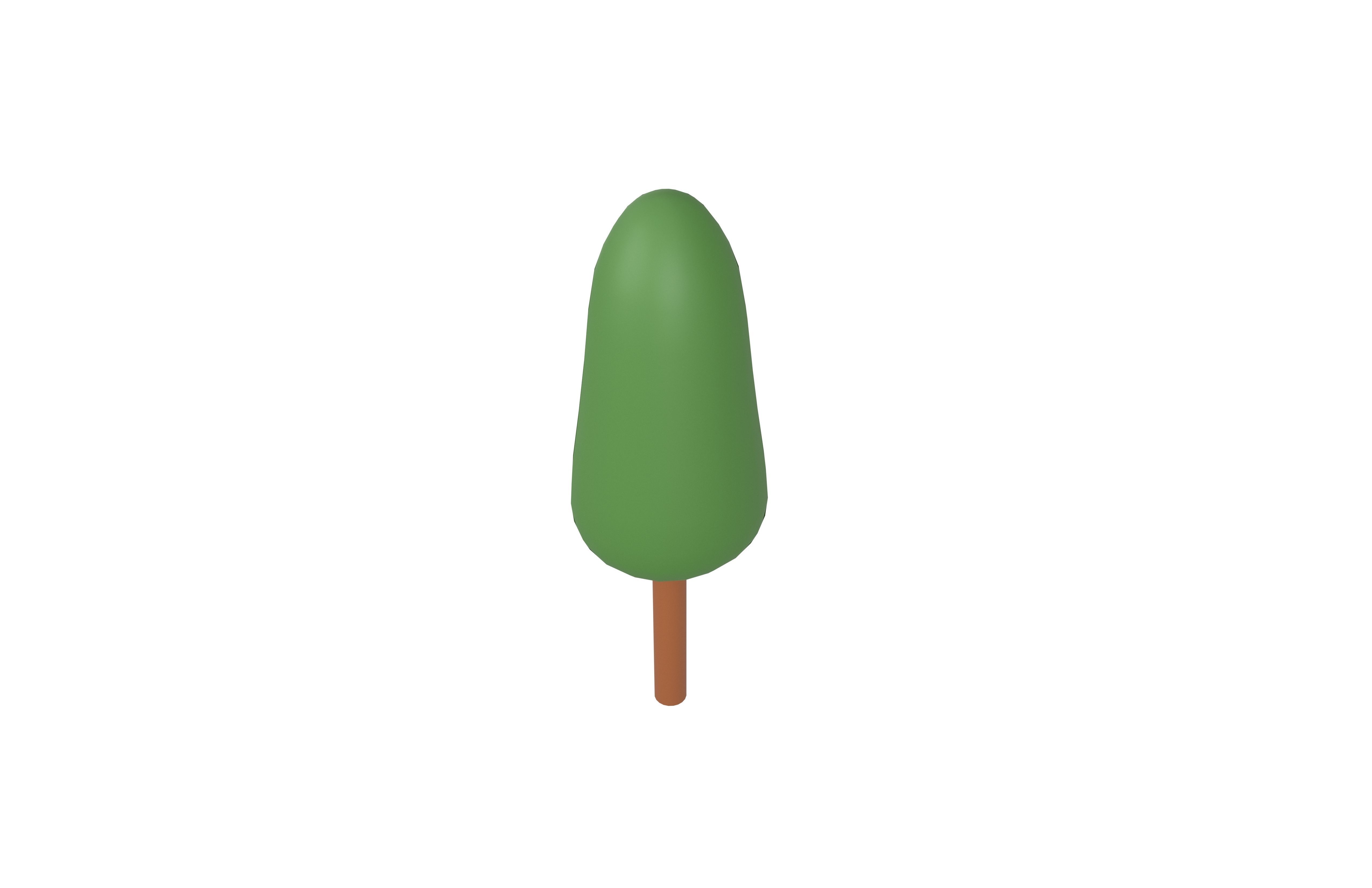 Cartoon Tree v4 002 Low-poly 3D model_2