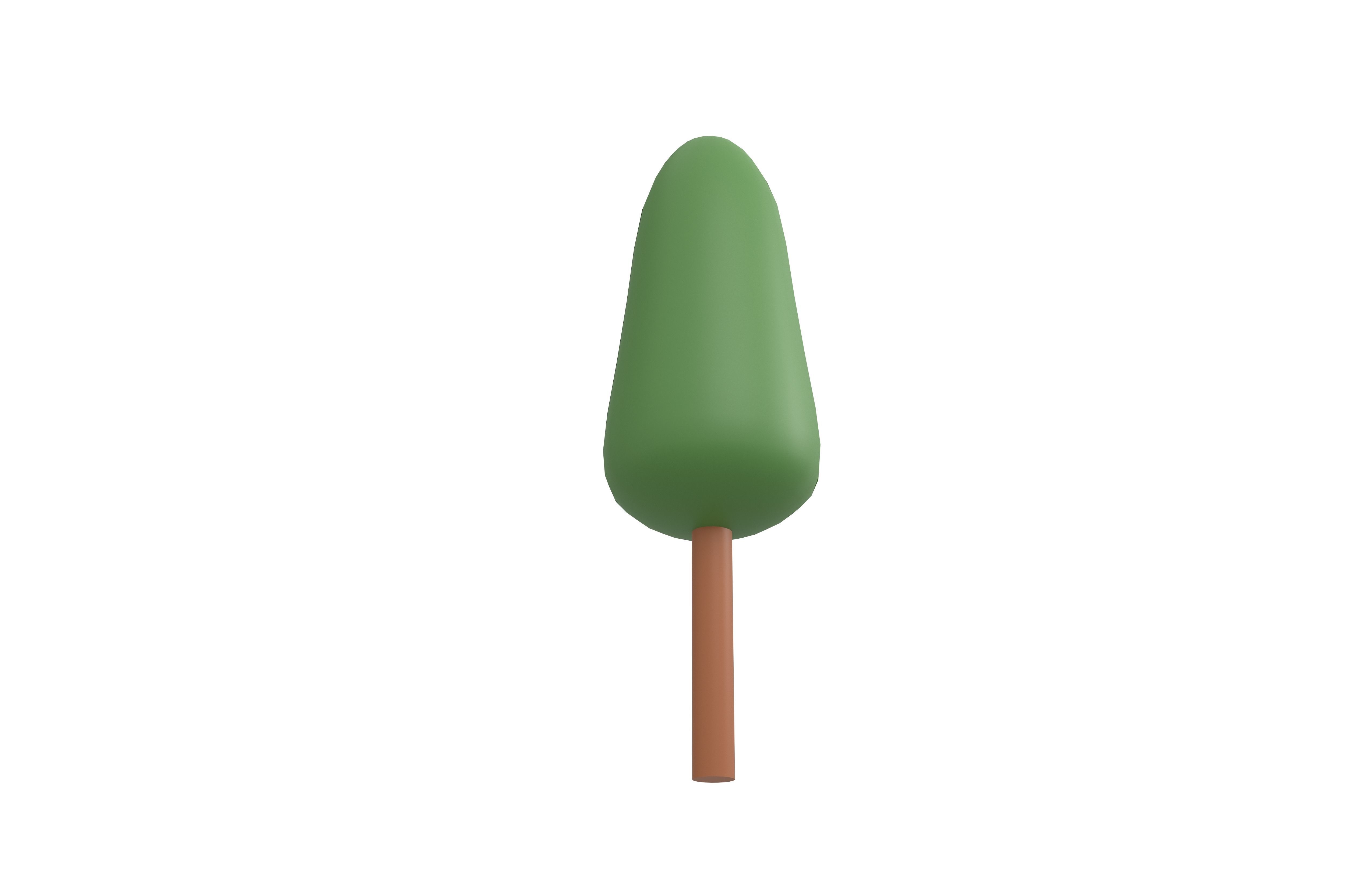 Cartoon Tree v4 002 Low-poly 3D model_3