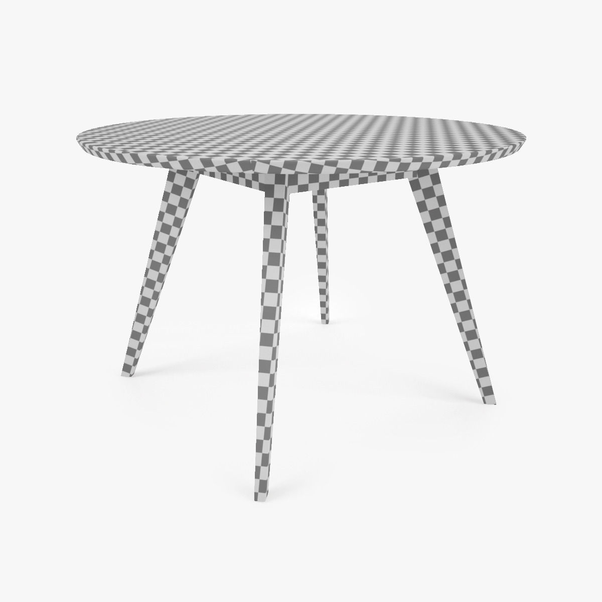 Knoll Straight Chair and Risom Dining Table 3D model_9