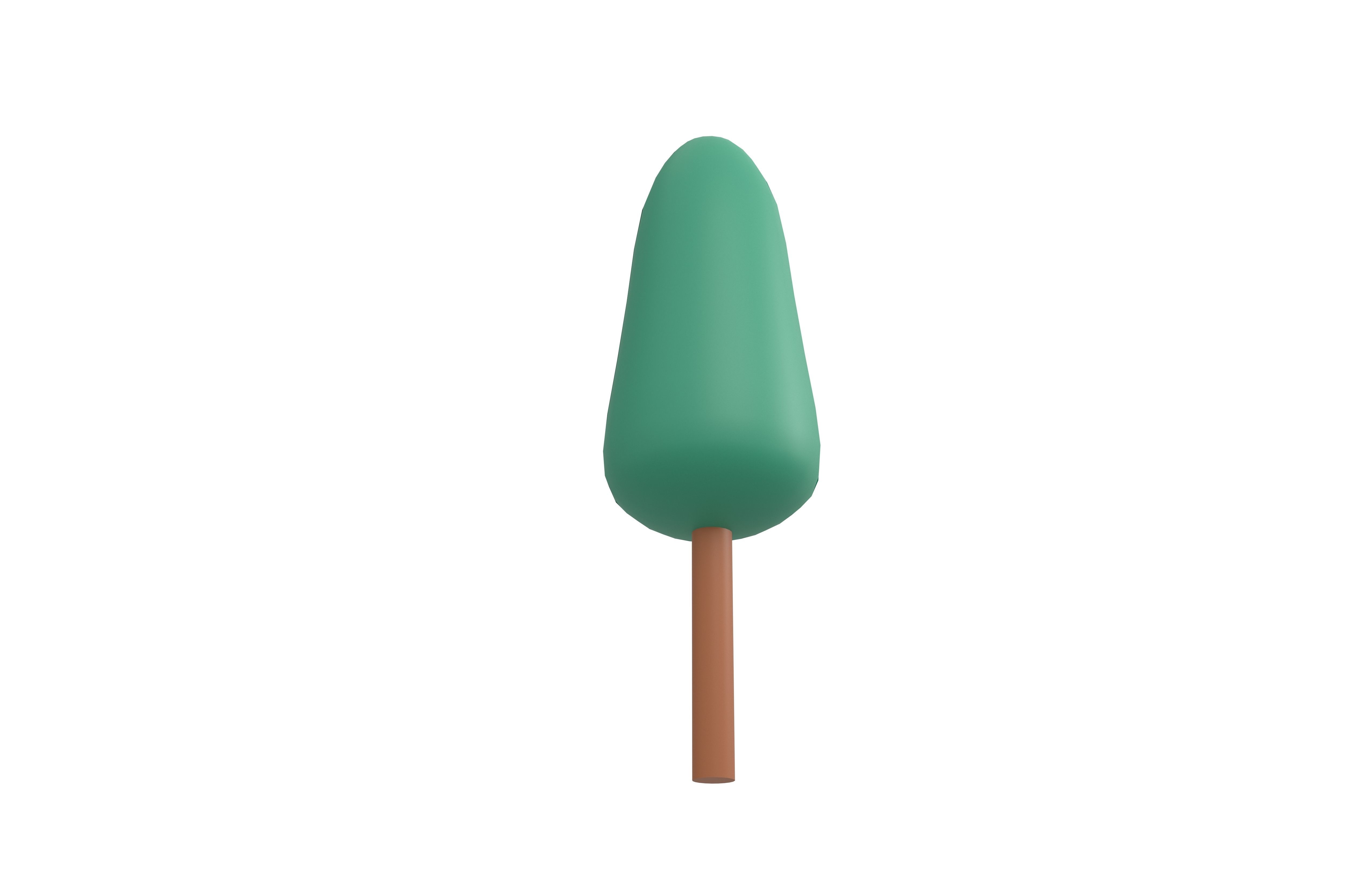 Cartoon Tree v4 003 Low-poly 3D model_3