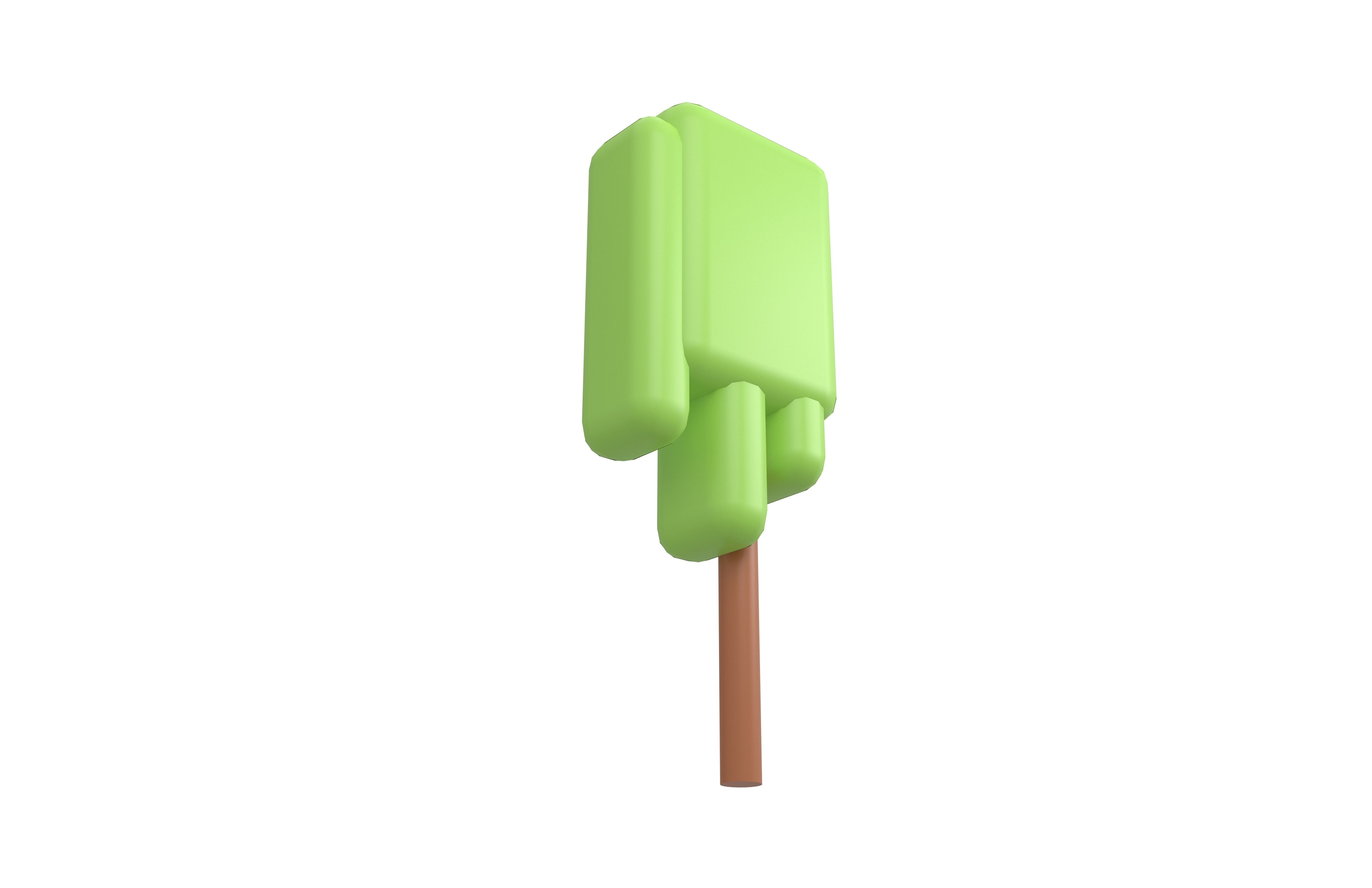 Cartoon Tree v5 001 Low-poly 3D model_3