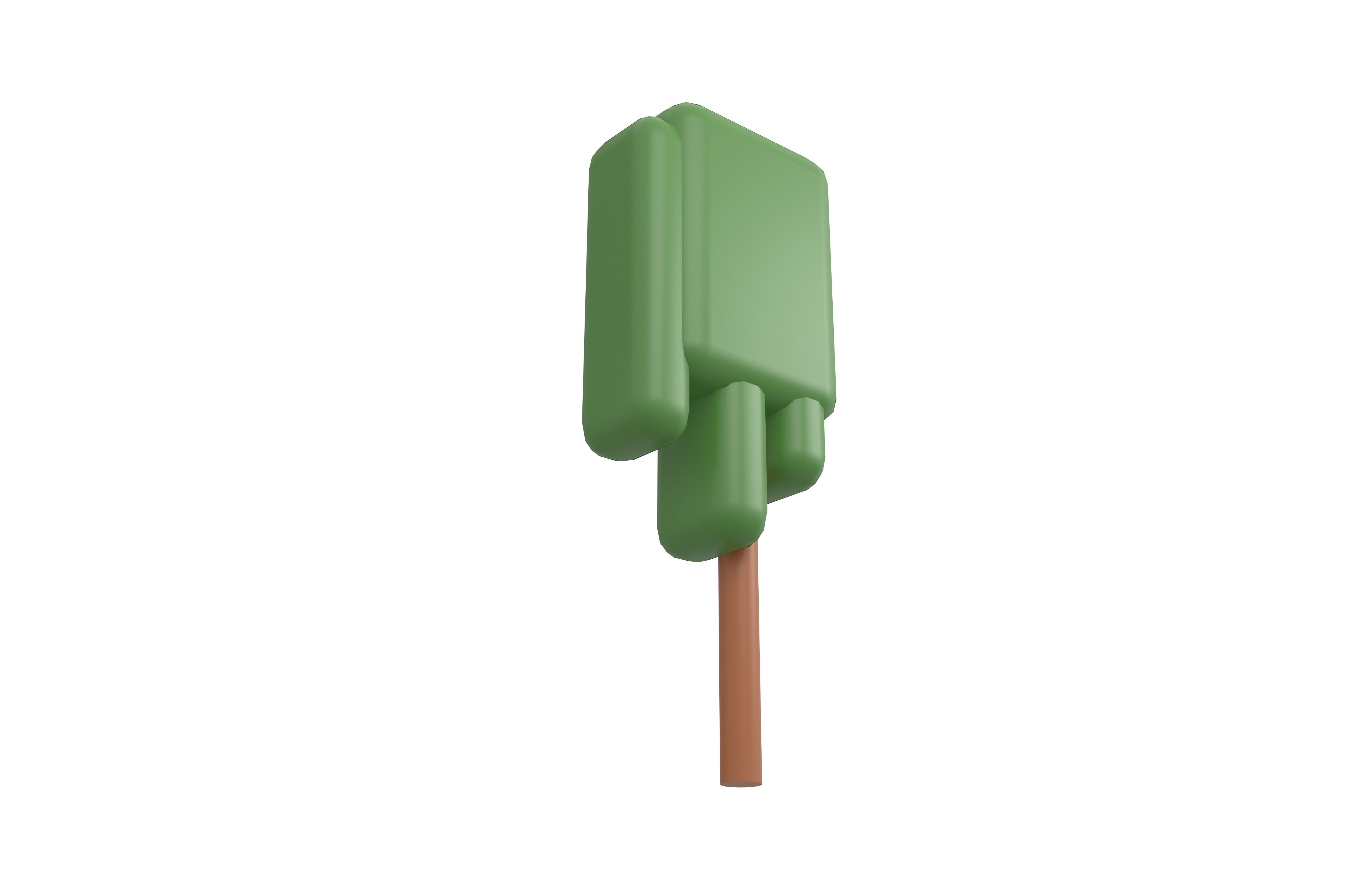 Cartoon Tree v5 002 Low-poly 3D model_3