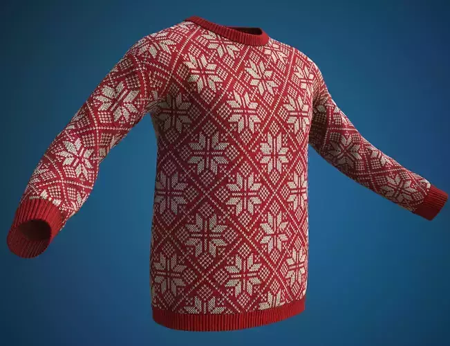 Christmas sweater Low-poly 3D model