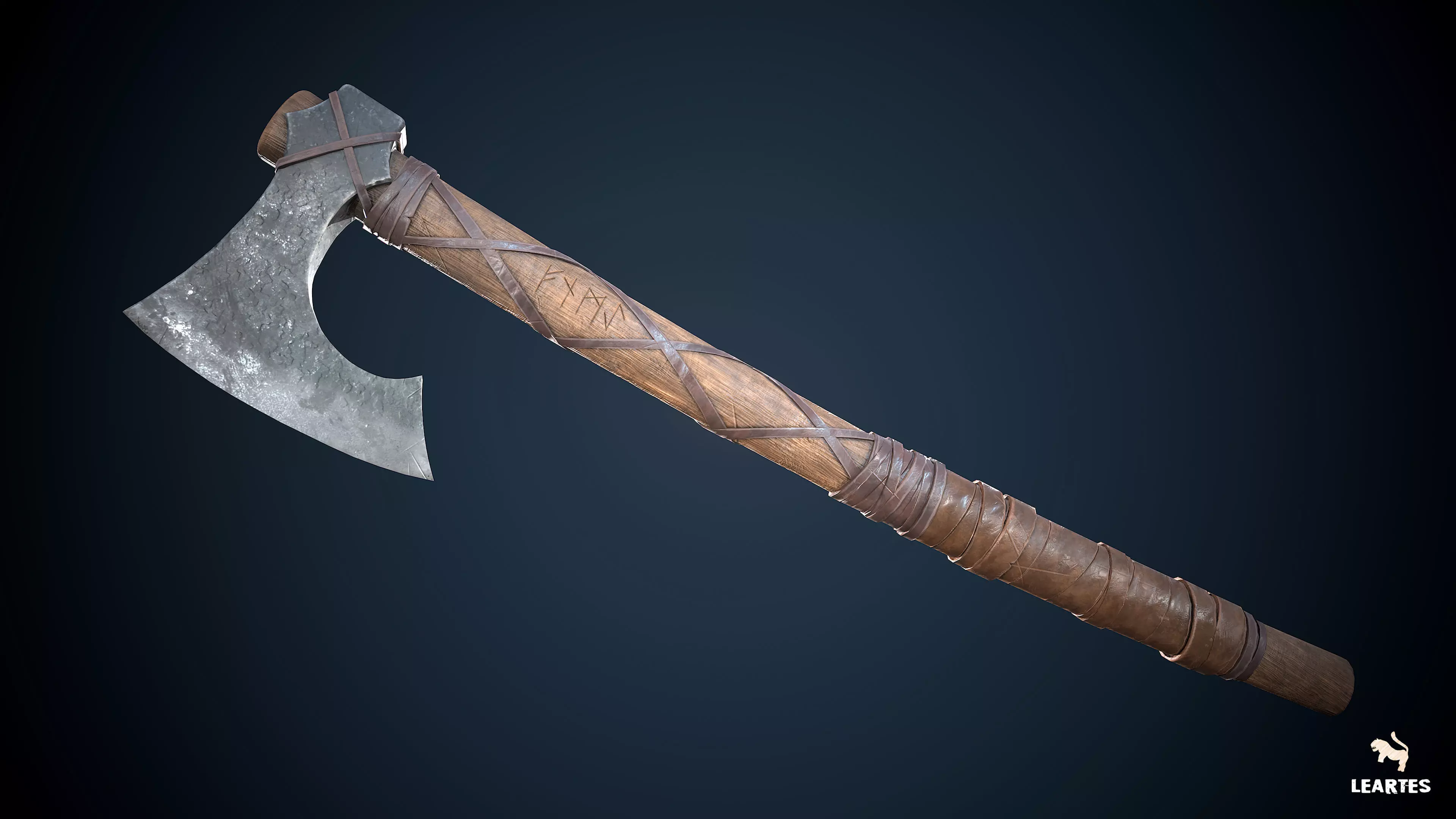Viking Axe Game-ready Free low-poly 3D model