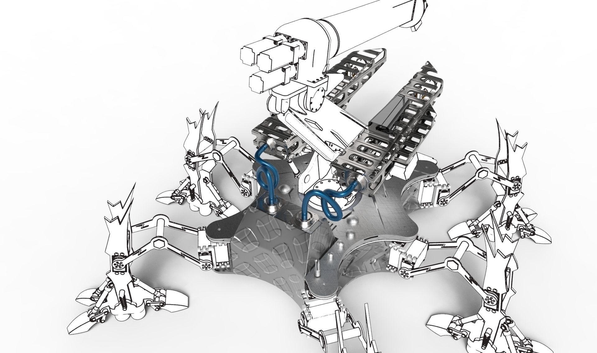 The sewer dredging robot 3D model_30