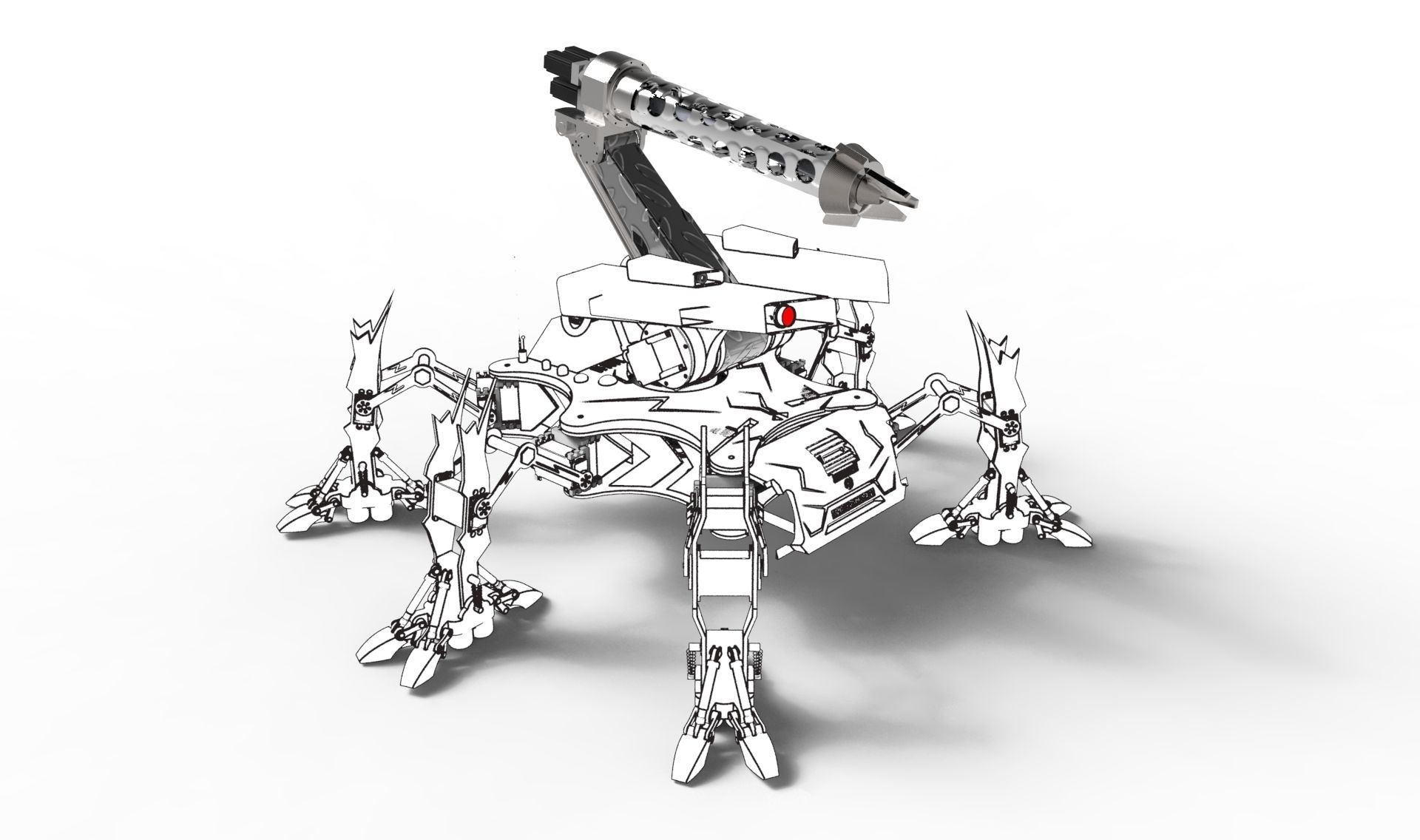 The sewer dredging robot 3D model_36