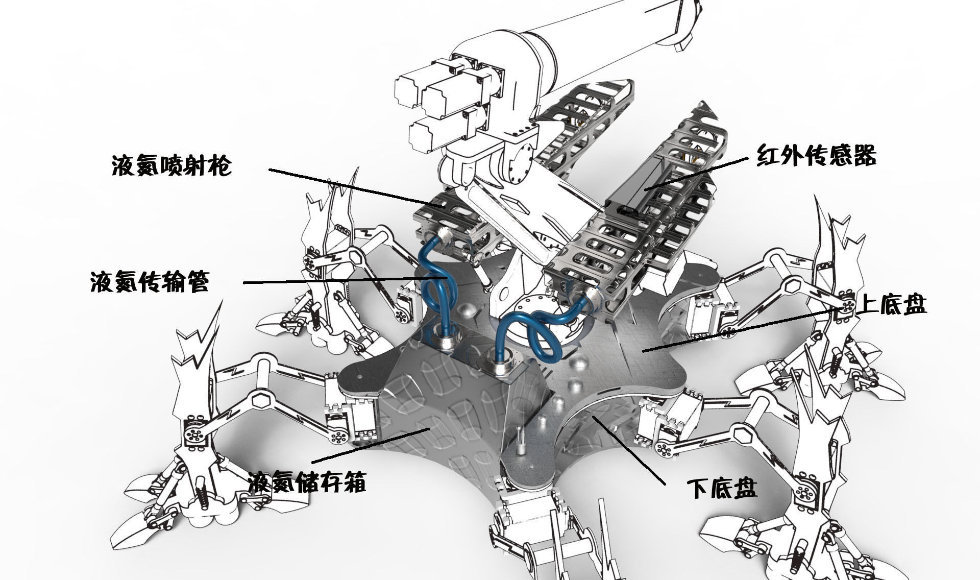 The sewer dredging robot 3D model_28