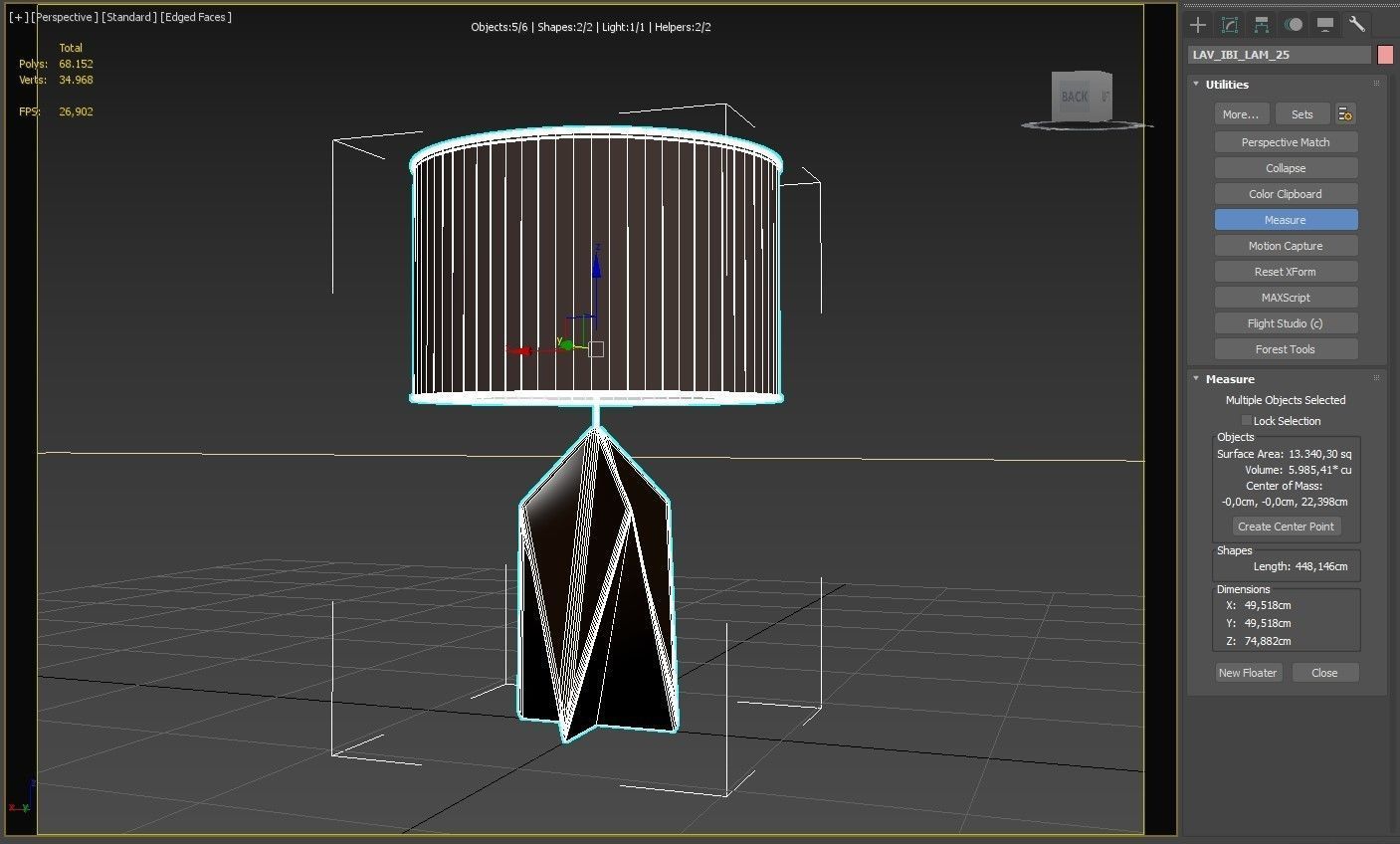 Luxury Table Lamp 3D model_7