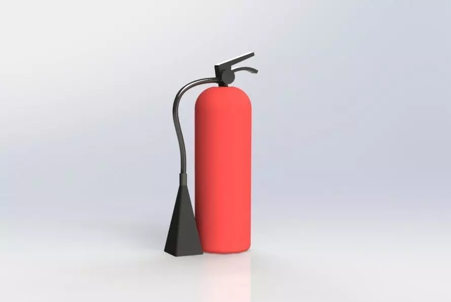 Fire extinguisher simple 3D print model_0