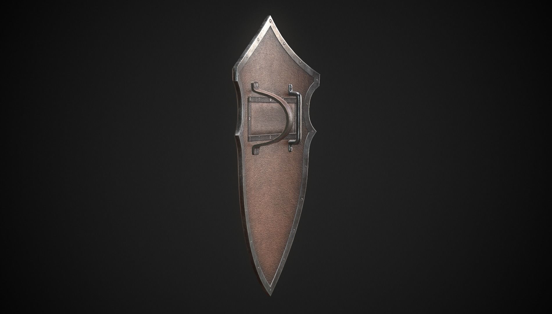 Knight Shield 10 Low-poly 3D model_7
