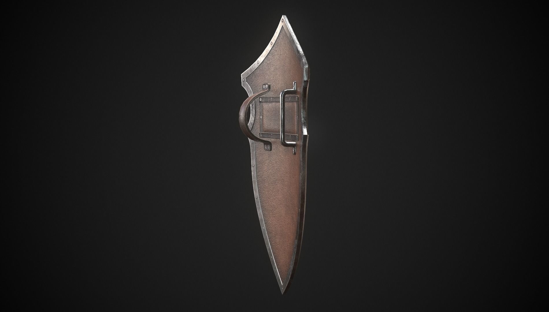 Knight Shield 10 Low-poly 3D model_11