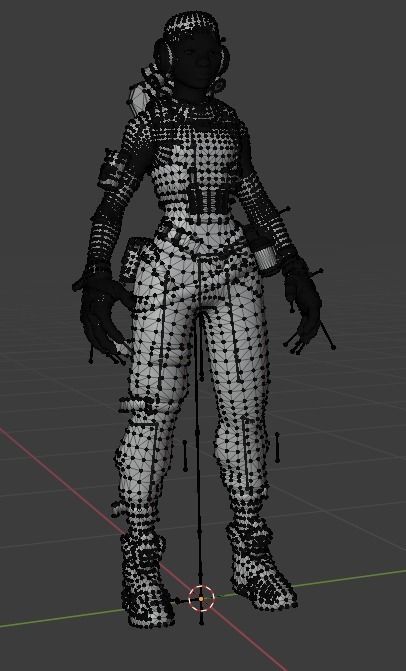 Raze - character from Valorant - textured and rigged Low-poly 3D model_4