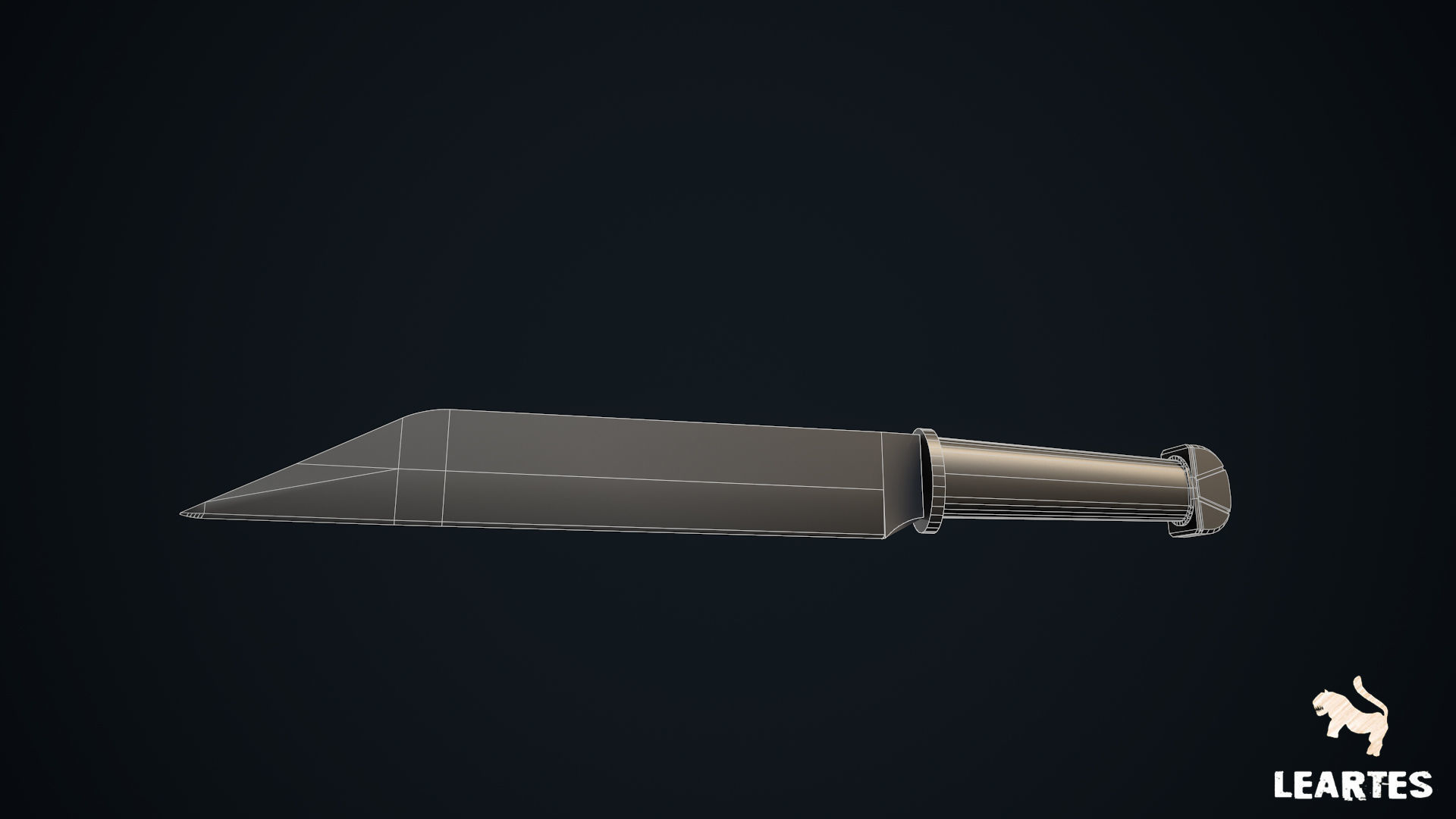 Viking Seax Game-Ready Low-poly 3D model_1