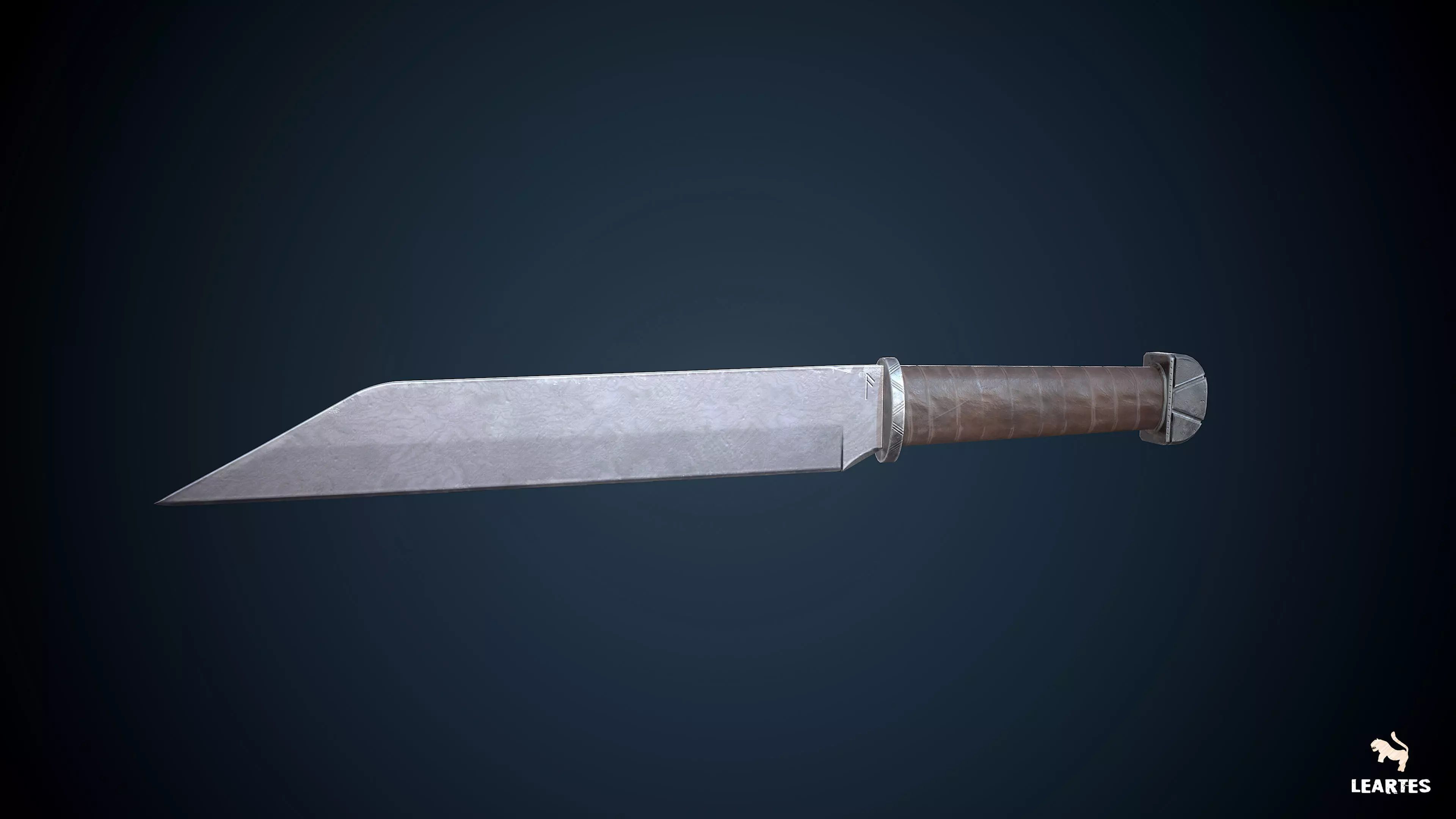 Viking Seax Game-Ready Low-poly 3D model_0