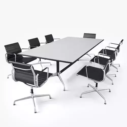 Meeting Room Furniture 01 3D model