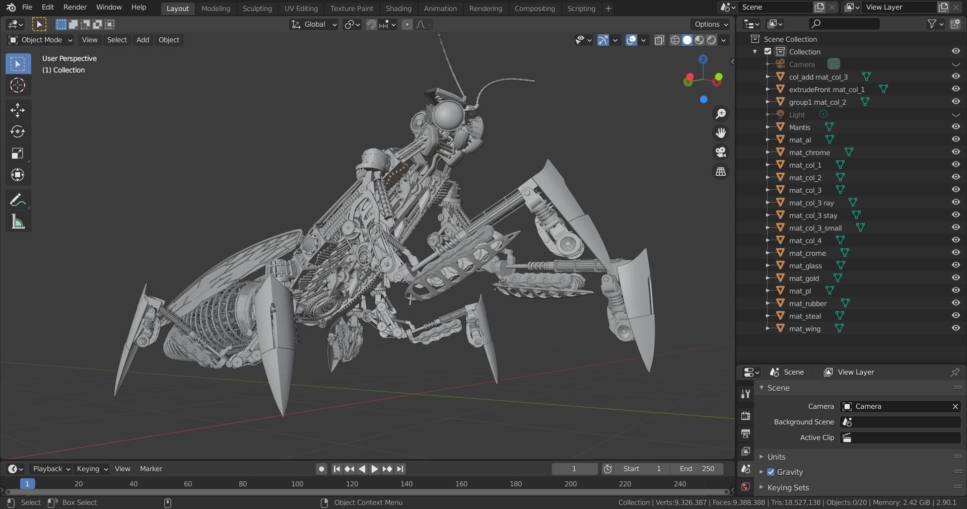 Mechanical mantis 3D model_10