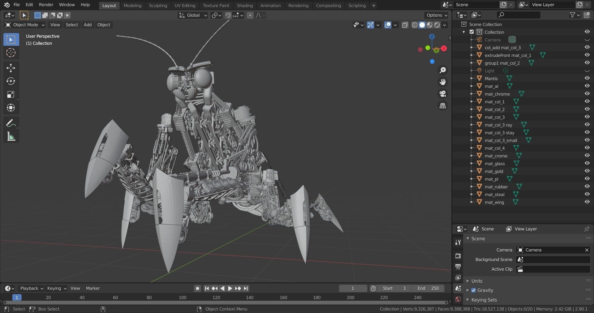 Mechanical mantis 3D model_11