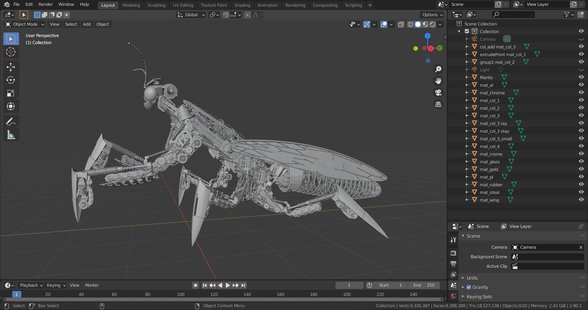 Mechanical mantis 3D model_6