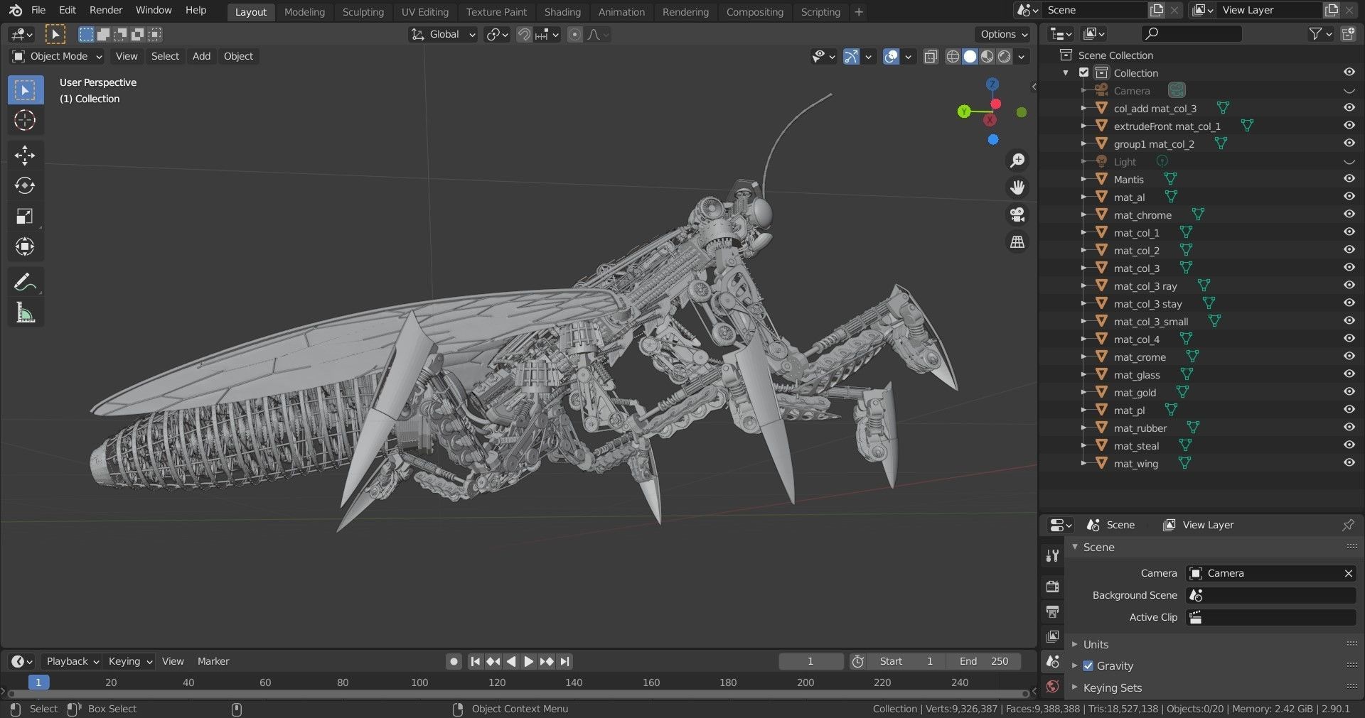 Mechanical mantis 3D model_9