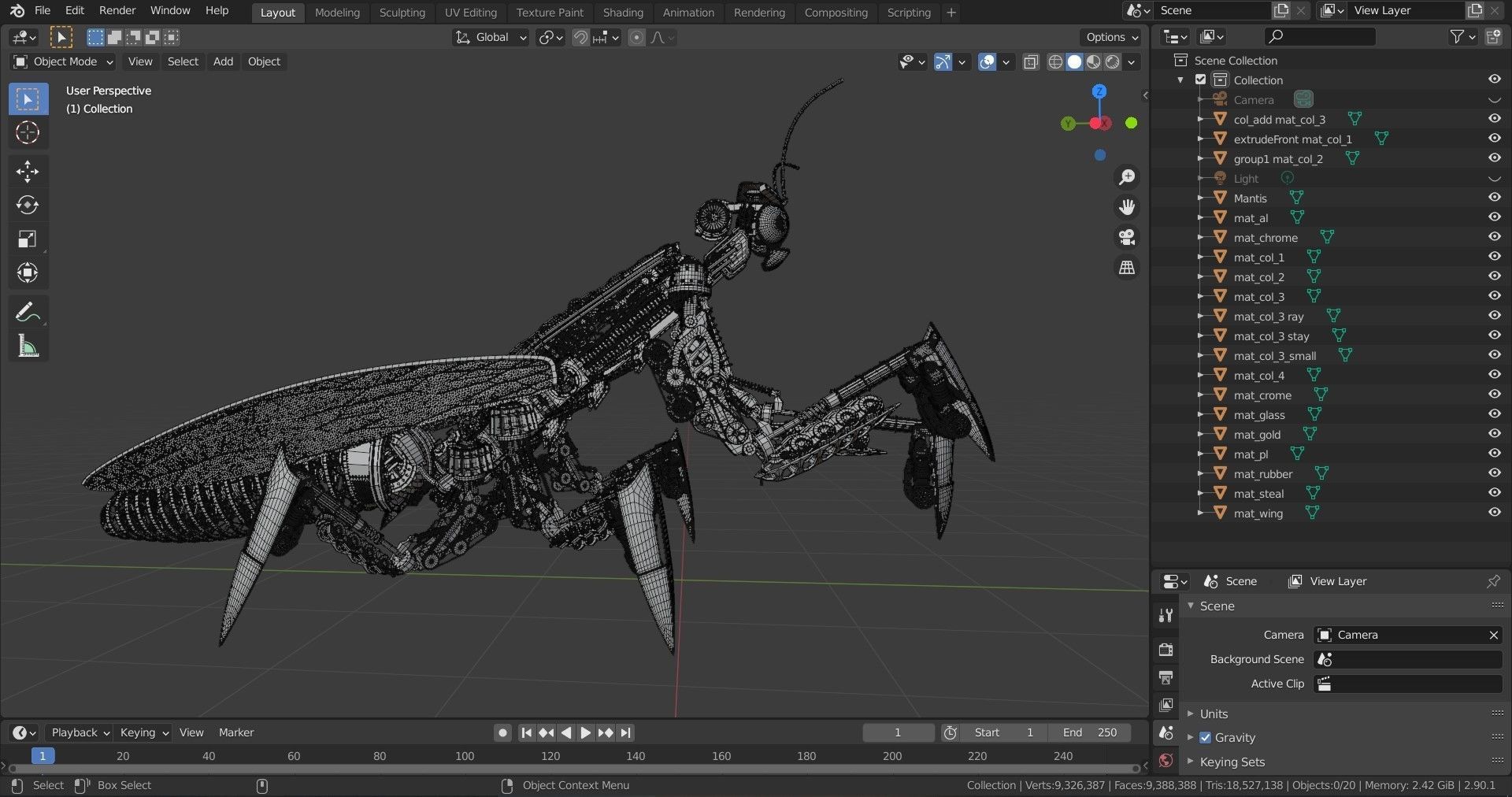 Mechanical mantis 3D model_5