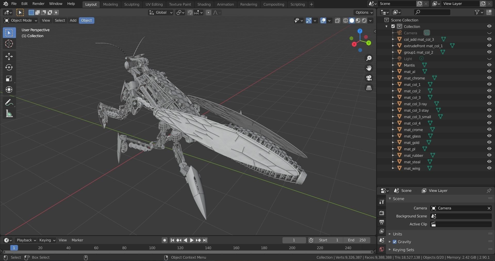 Mechanical mantis 3D model_7