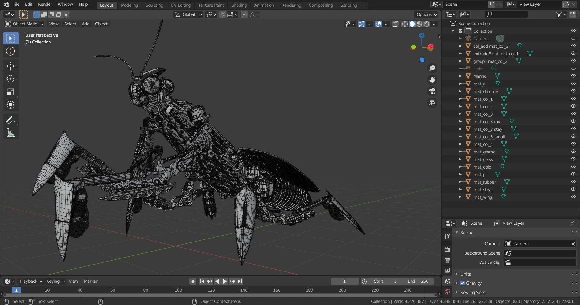 Mechanical mantis 3D model_12