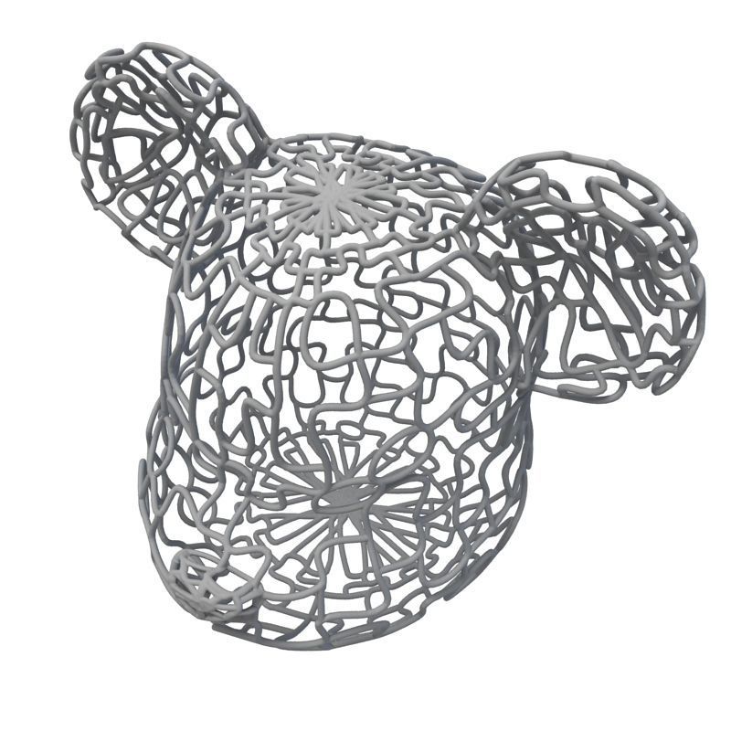 BearBrick Head Wires  3D print model_4