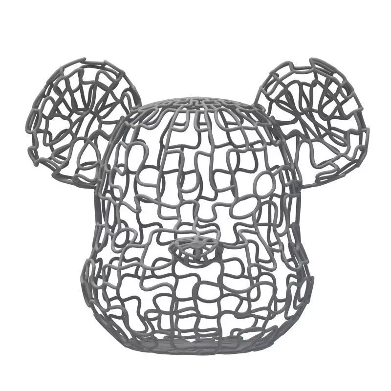 BearBrick Head Wires  3D print model_0