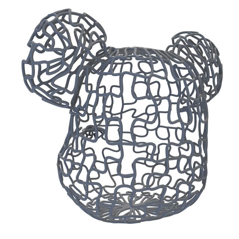 BearBrick Head Wires  3D print model_3