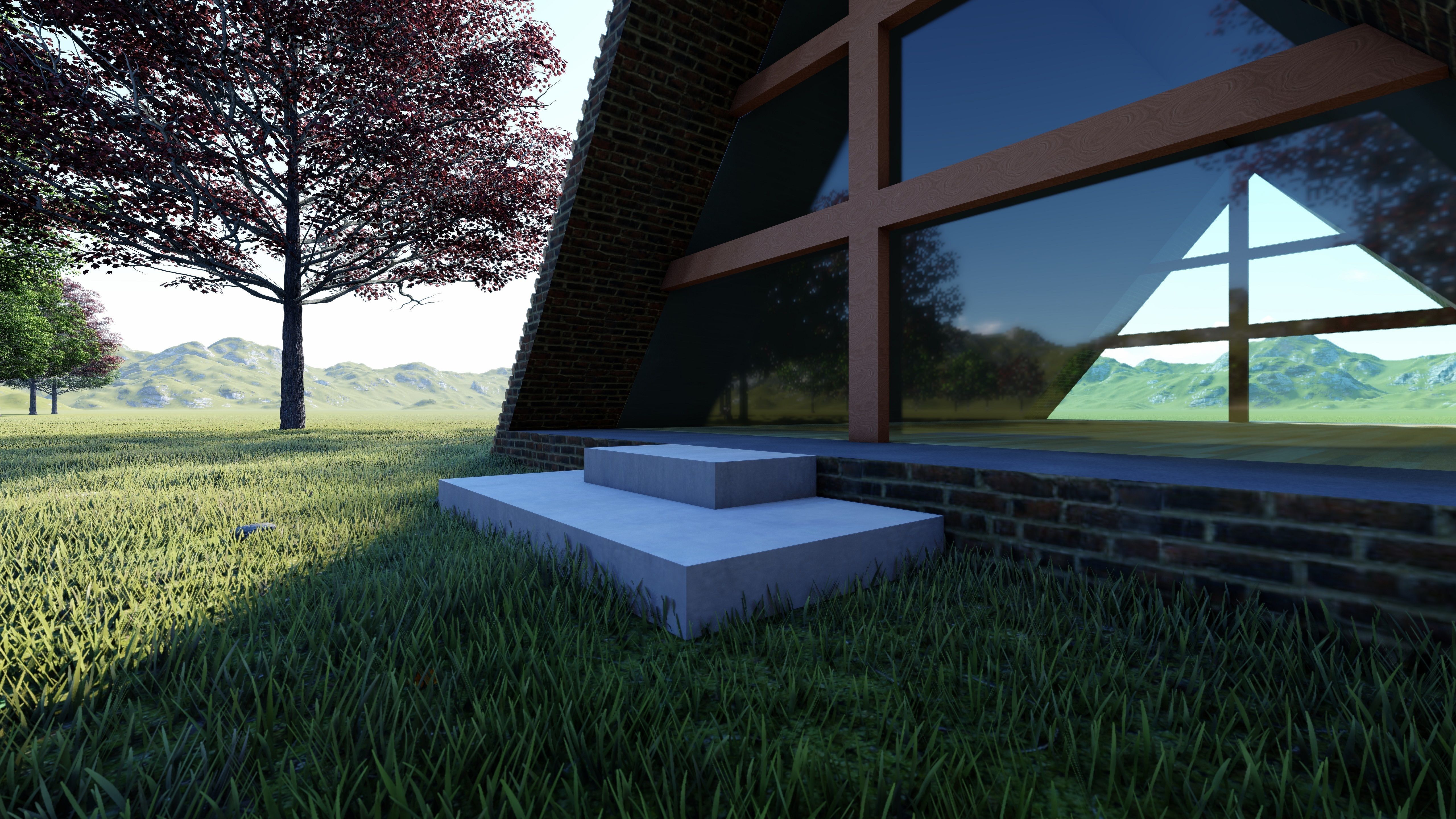 Design house Low-poly 3D model_3