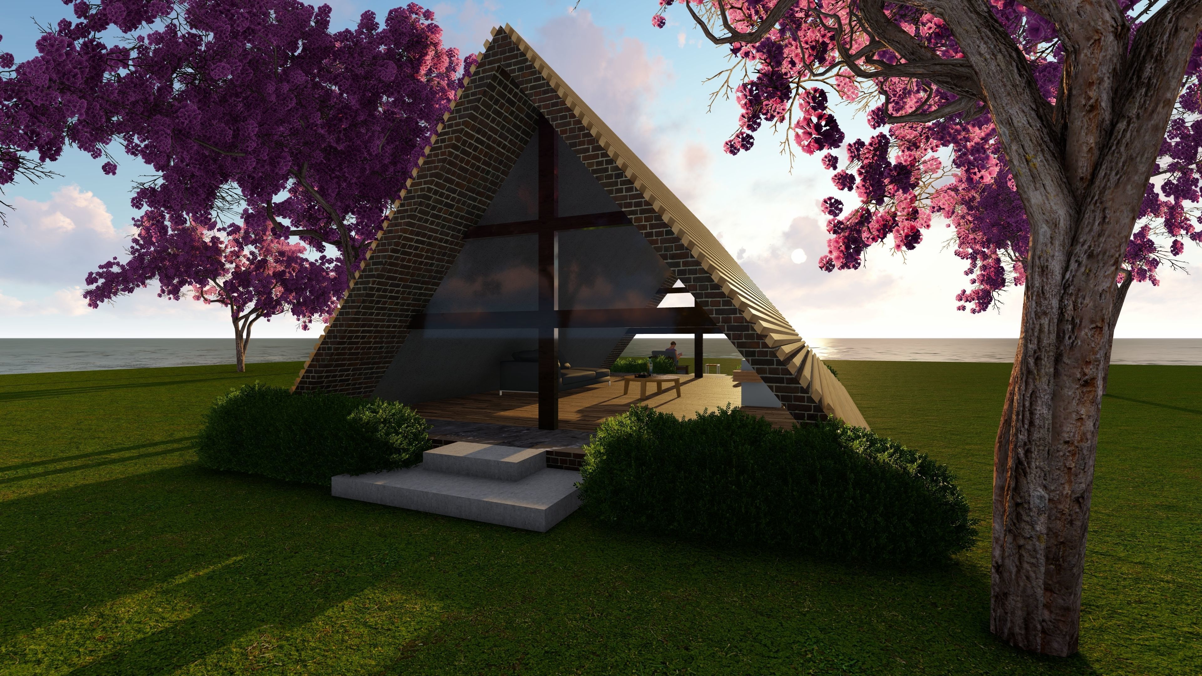 Design house Low-poly 3D model_8