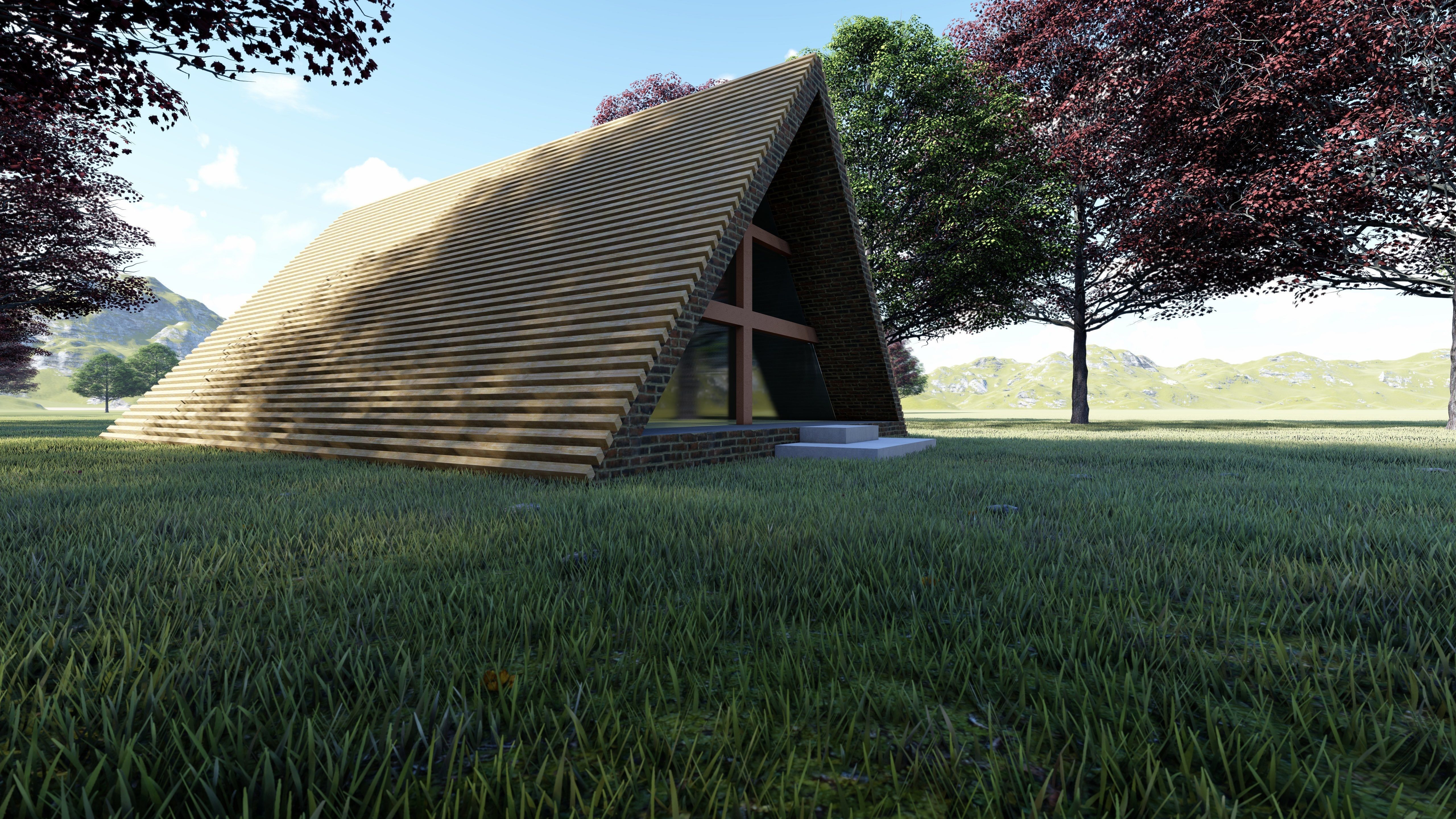 Design house Low-poly 3D model_6