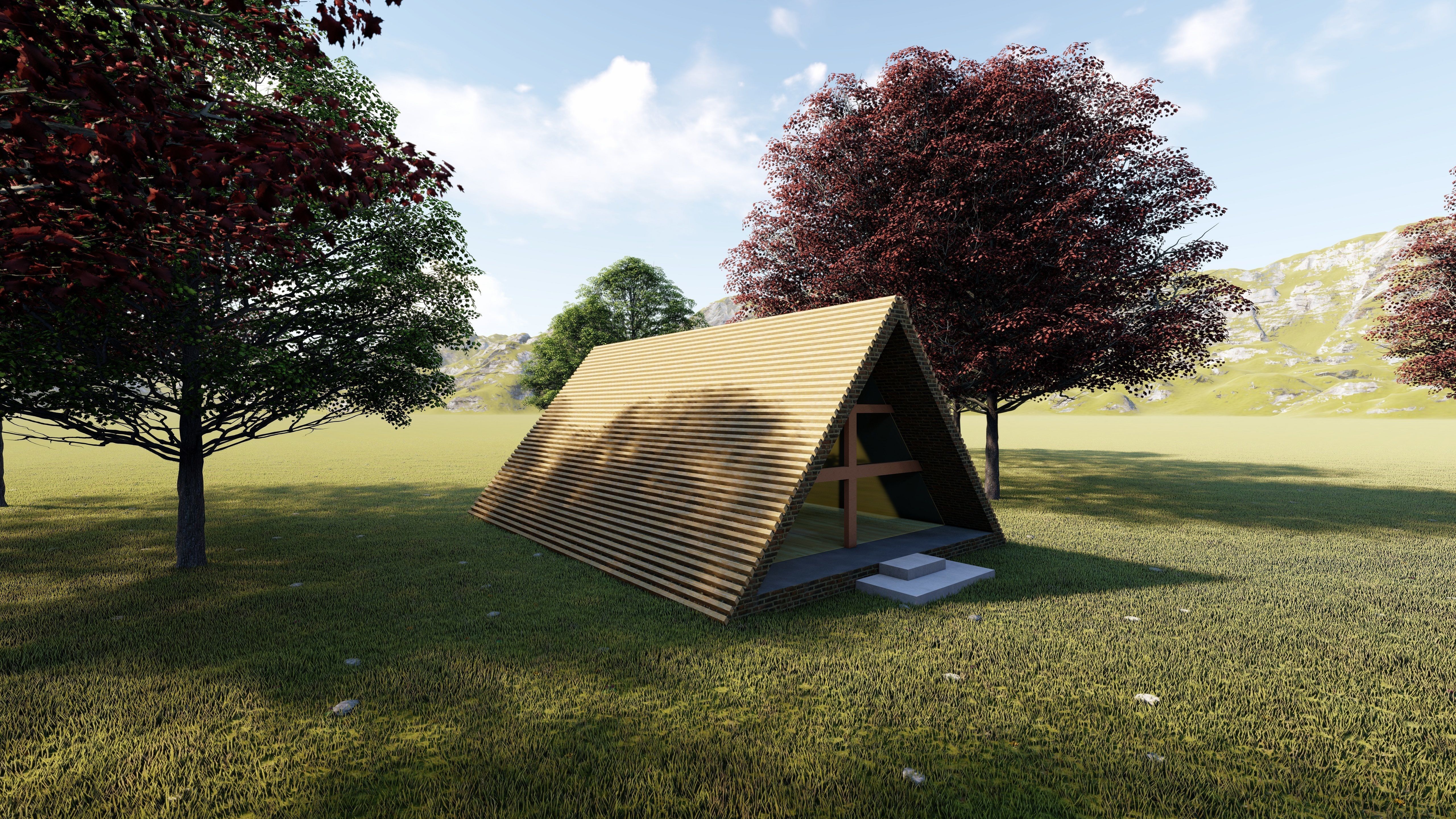 Design house Low-poly 3D model_4