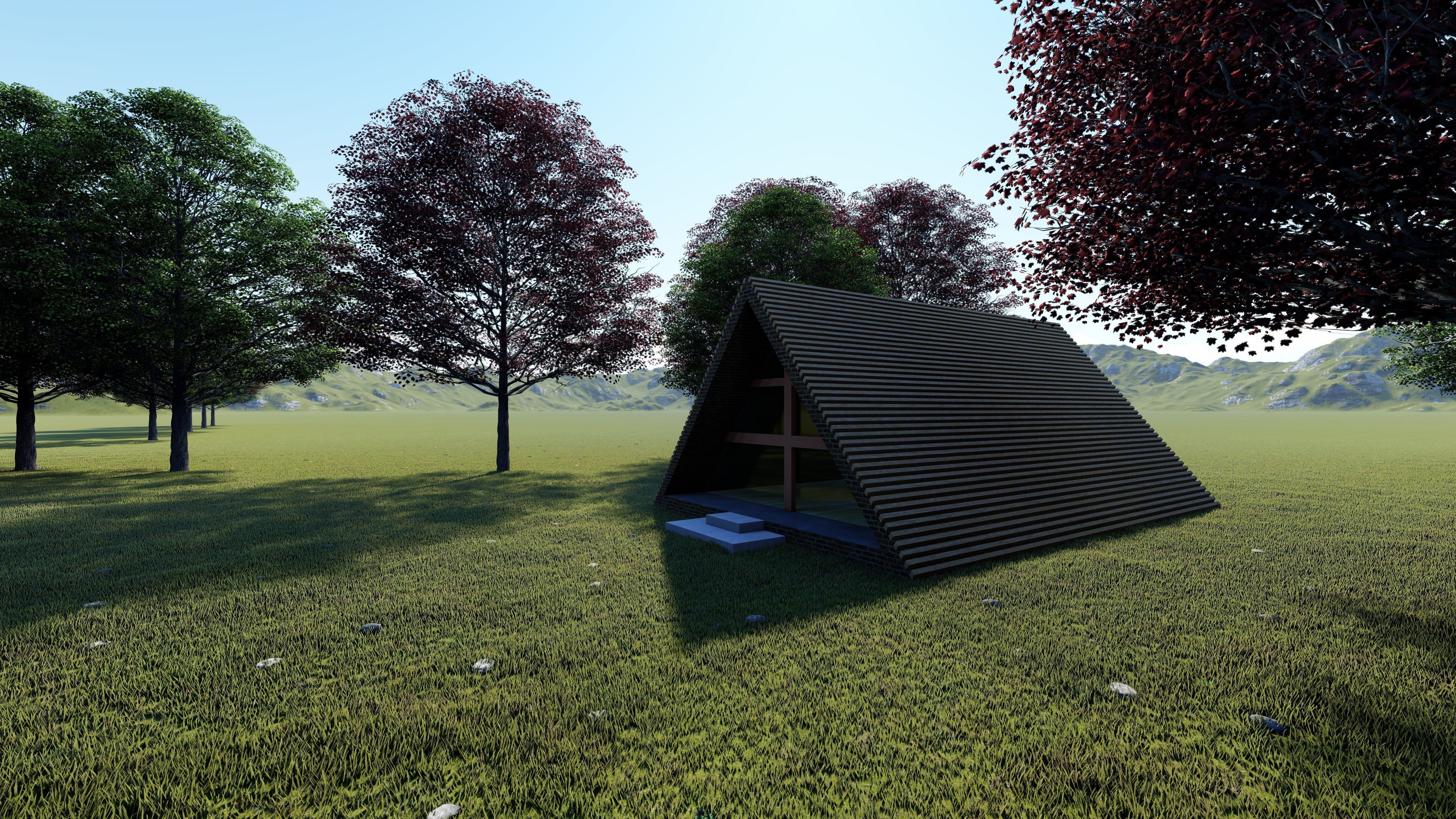 Design house Low-poly 3D model_2