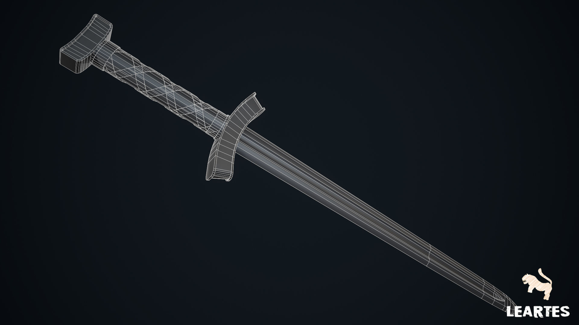 Viking Sword Game-Ready Low-poly 3D model_1