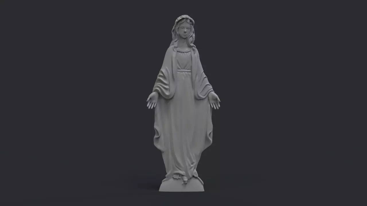 Virgin Mary 3D print model_0