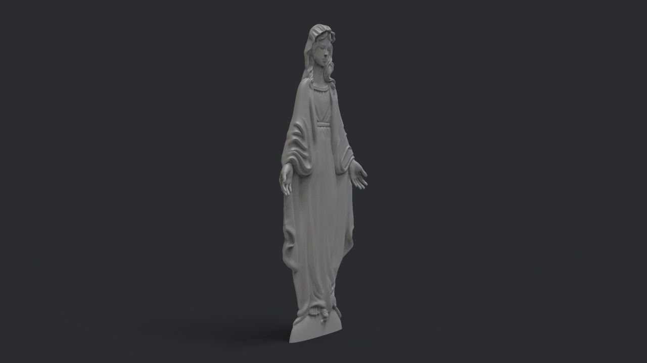 Virgin Mary 3D print model_1