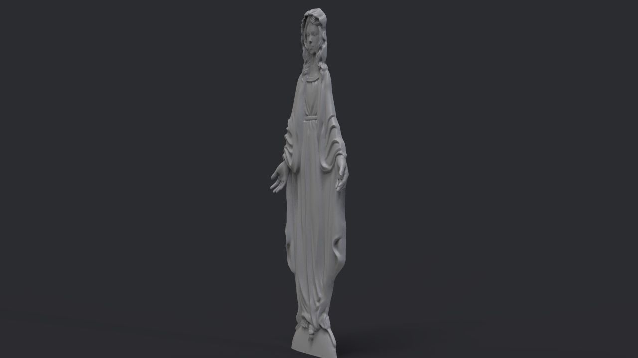 Virgin Mary 3D print model_3