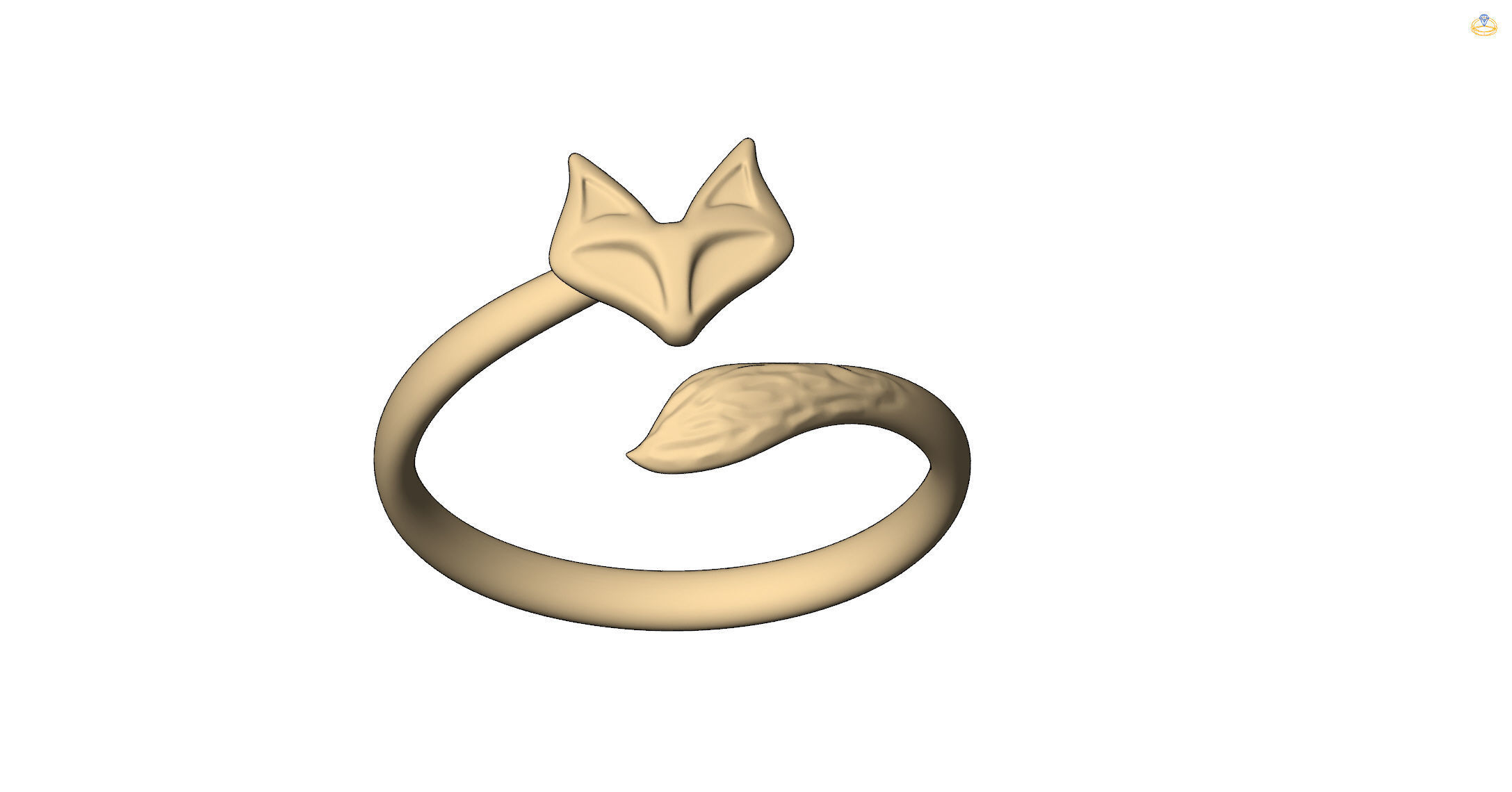 ring FOX  3D print model_5