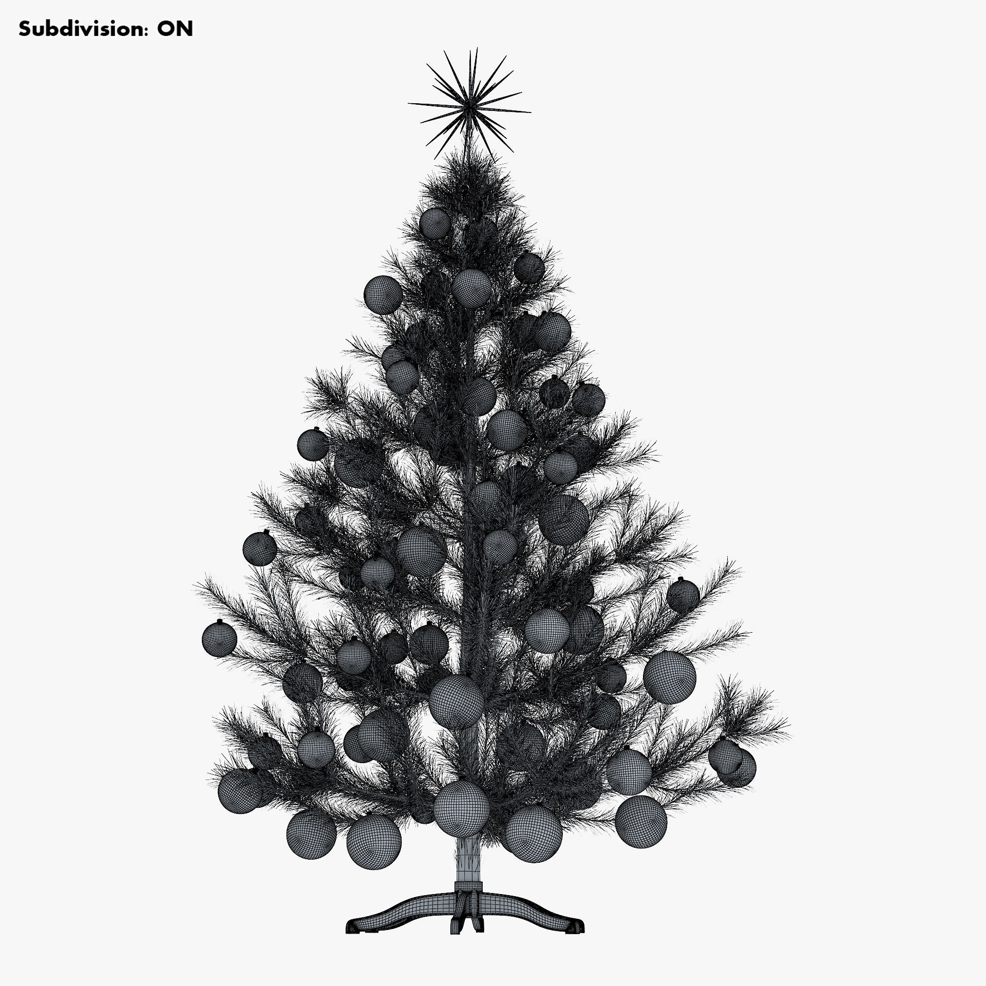 Christmas Tree 150cm v 1 3D model_11