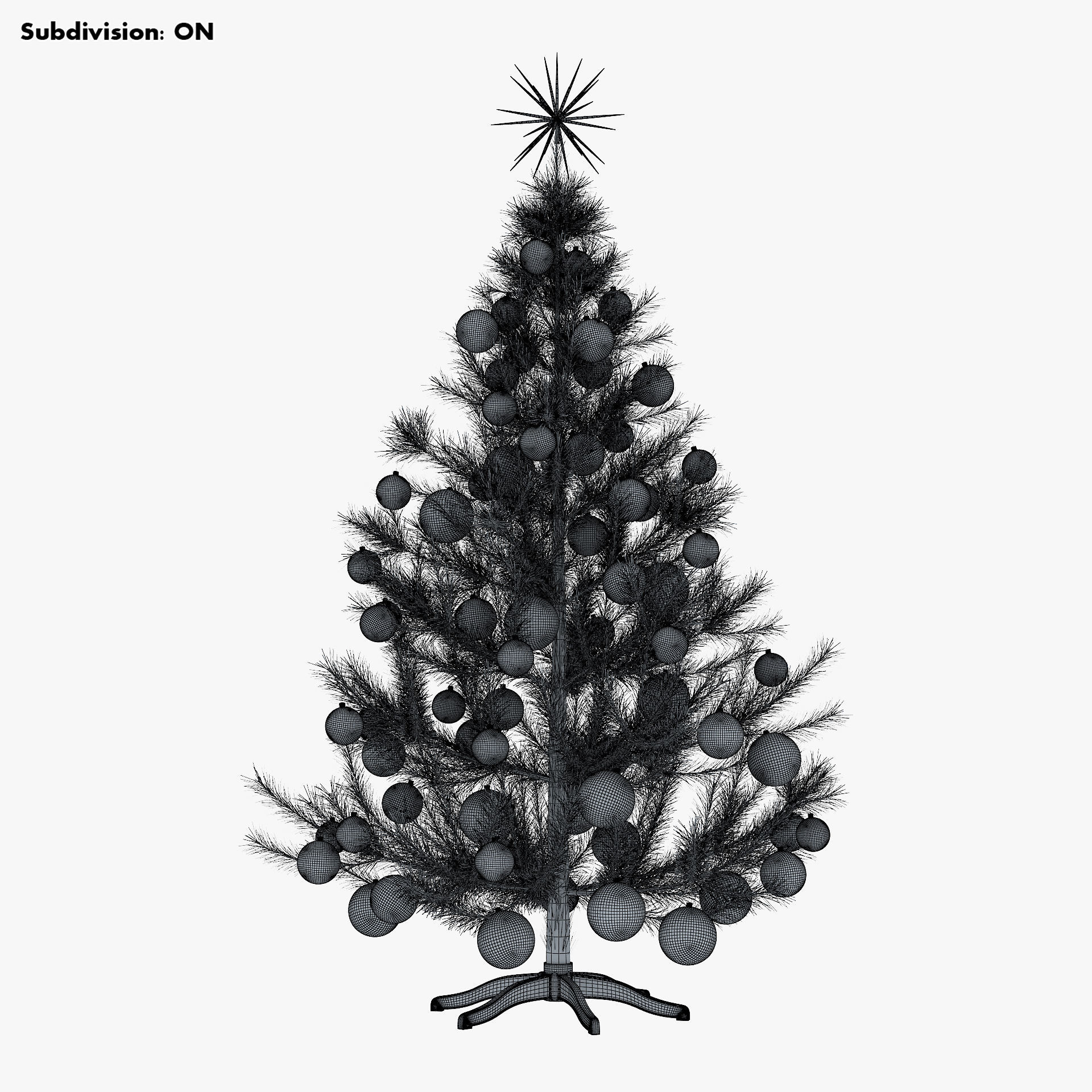 Christmas Tree 150cm v 1 3D model_9