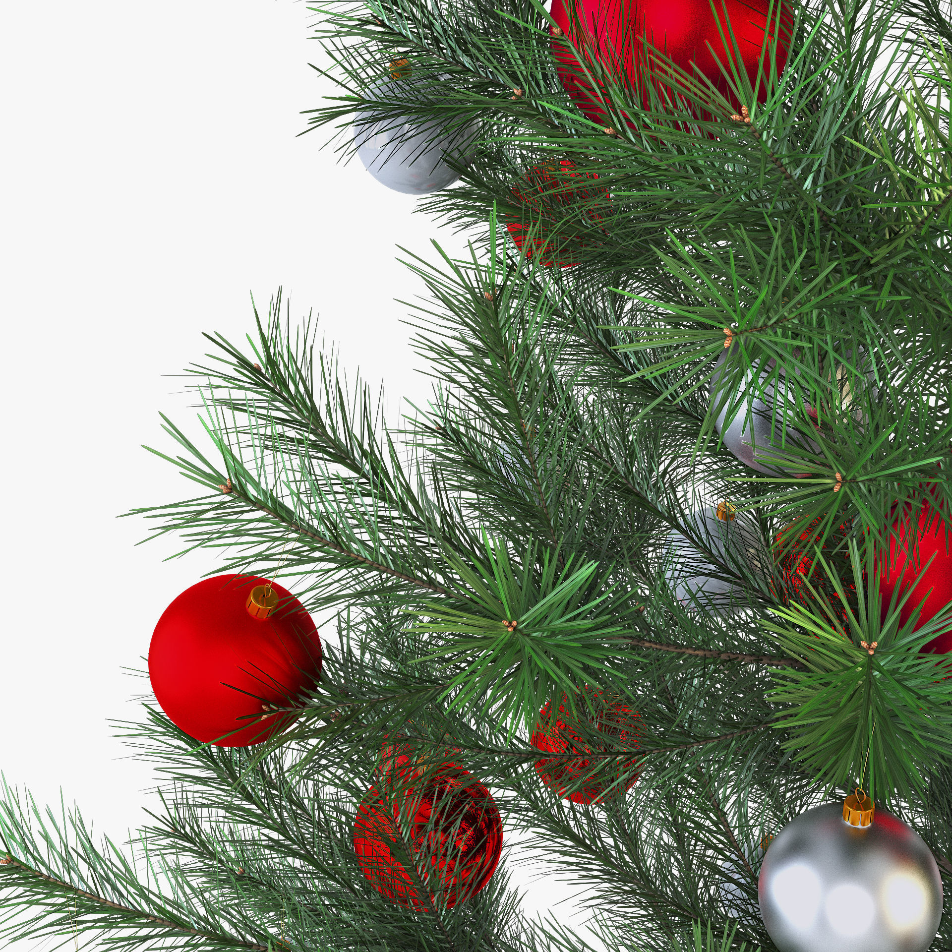 Christmas Tree 150cm v 1 3D model_5