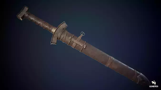 Viking Sword with Scabbard Game-Ready