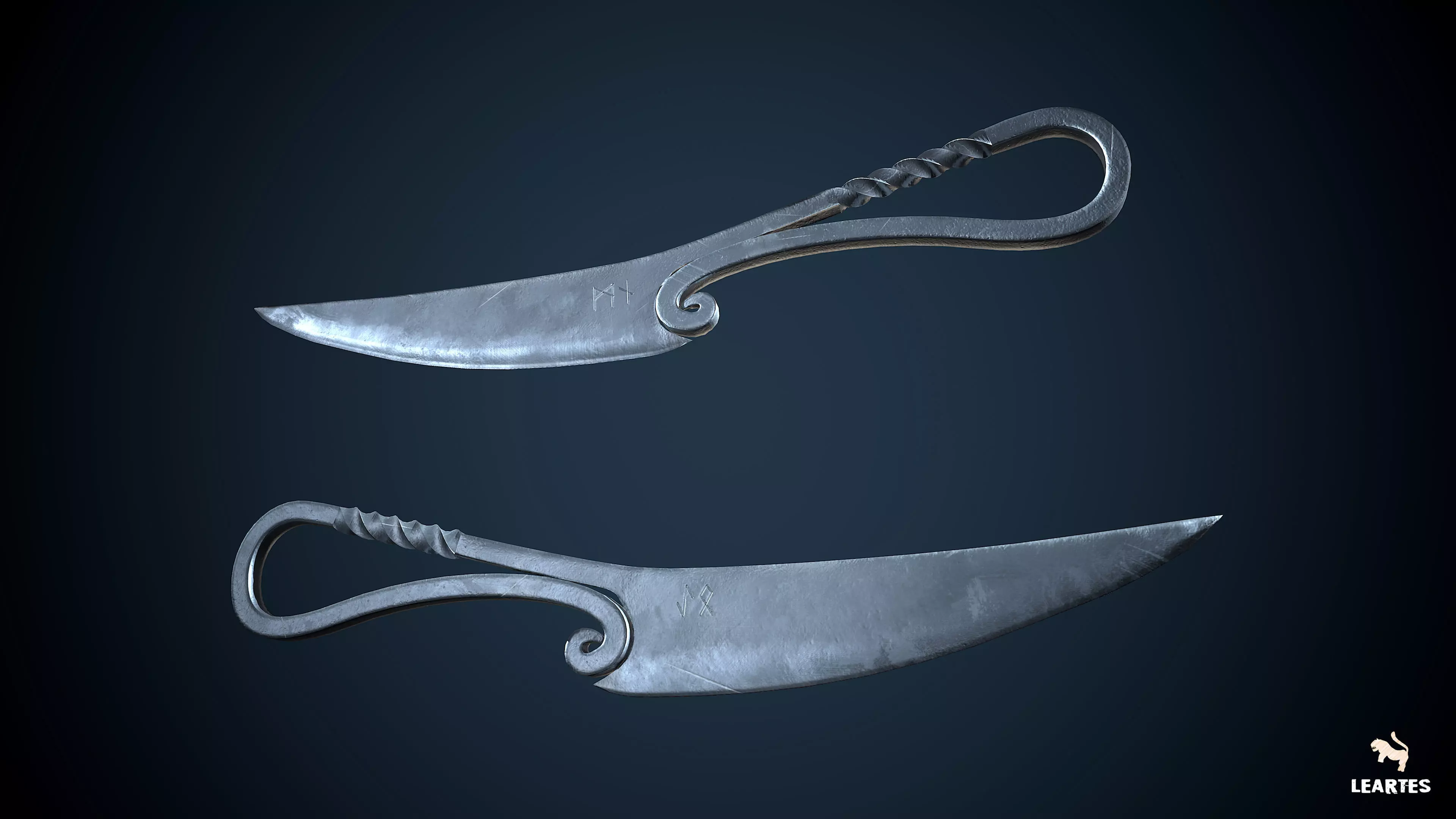 Viking Utility Knife Game-Ready Low-poly 3D model_0