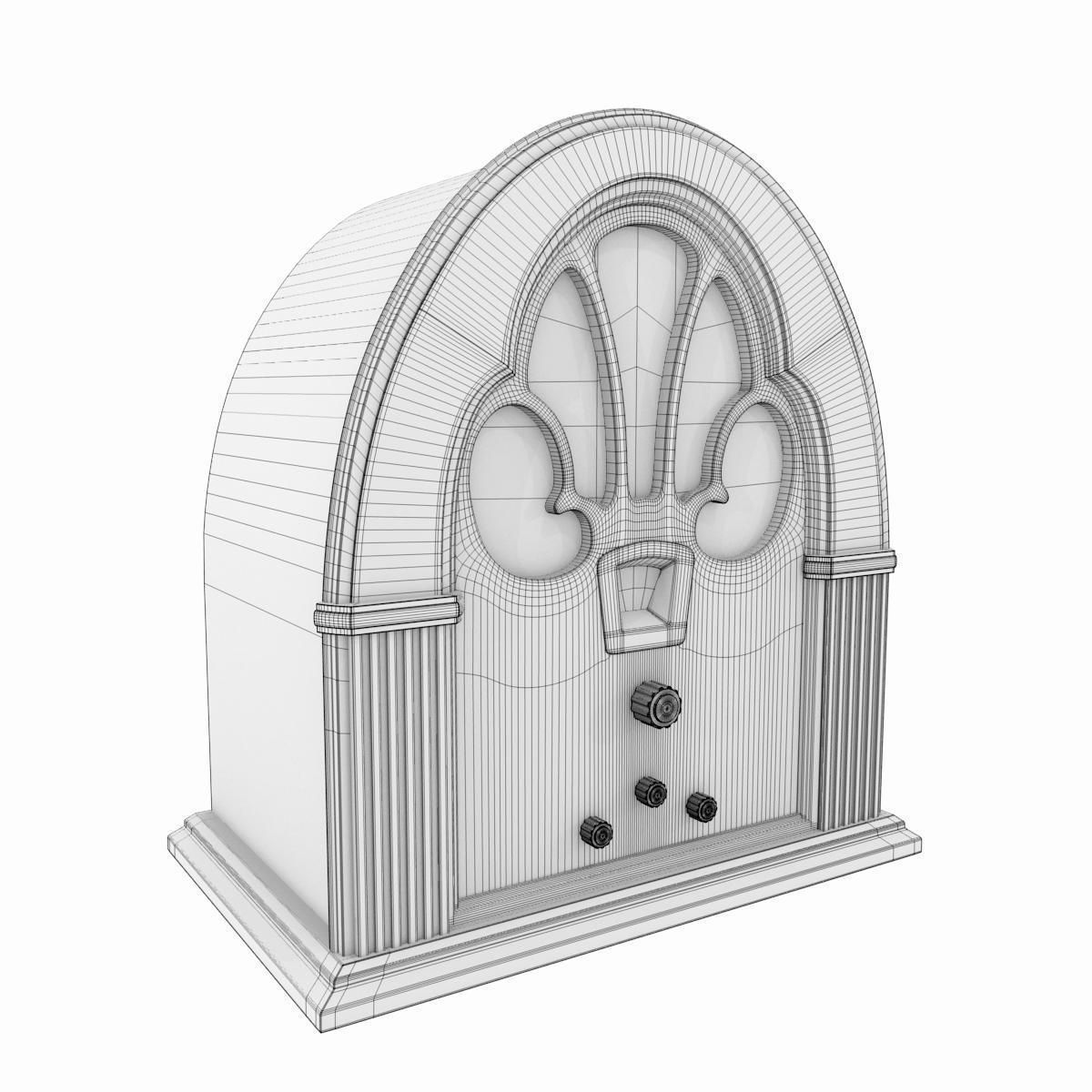 Antique Radio 3D model_4