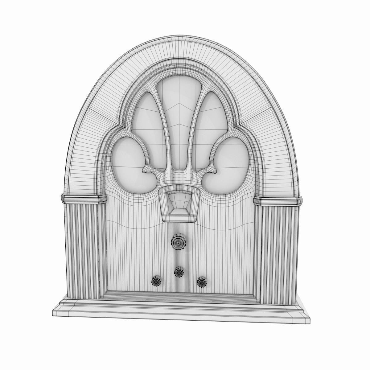 Antique Radio 3D model_7