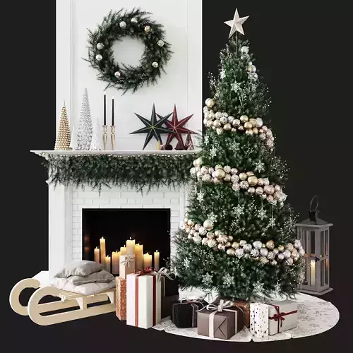 Christmas Decorative set sk 1 3D model