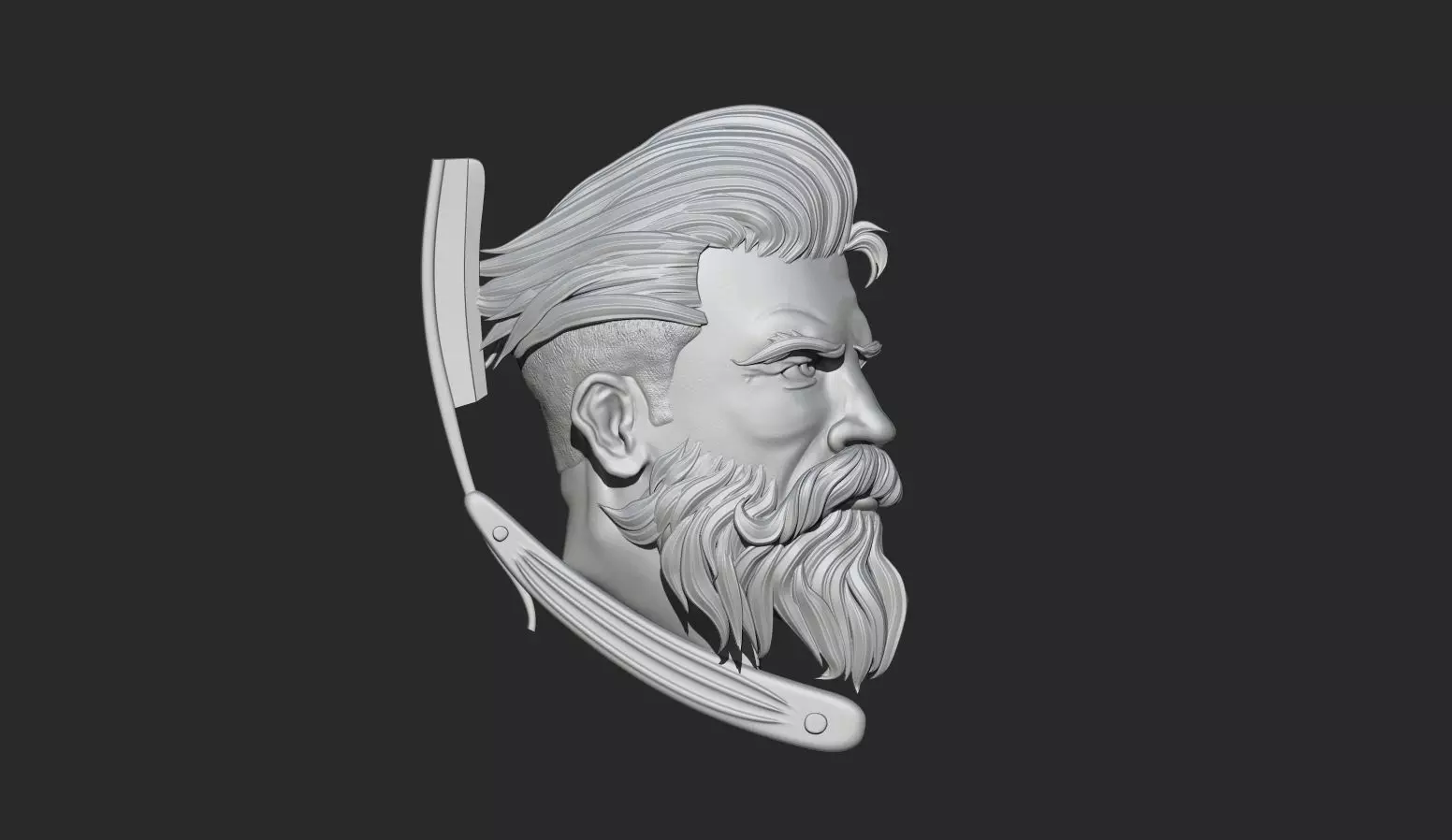 Hairdresser Emblem 3D print model