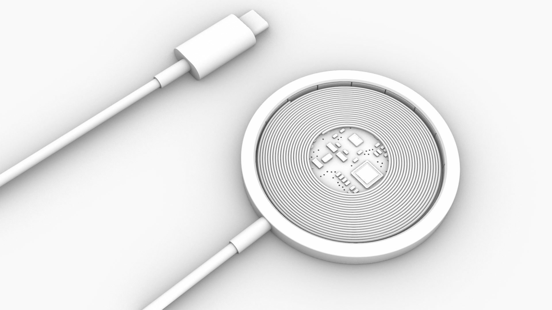 Apple Magsafe wireless charger 3D model 3D model_6